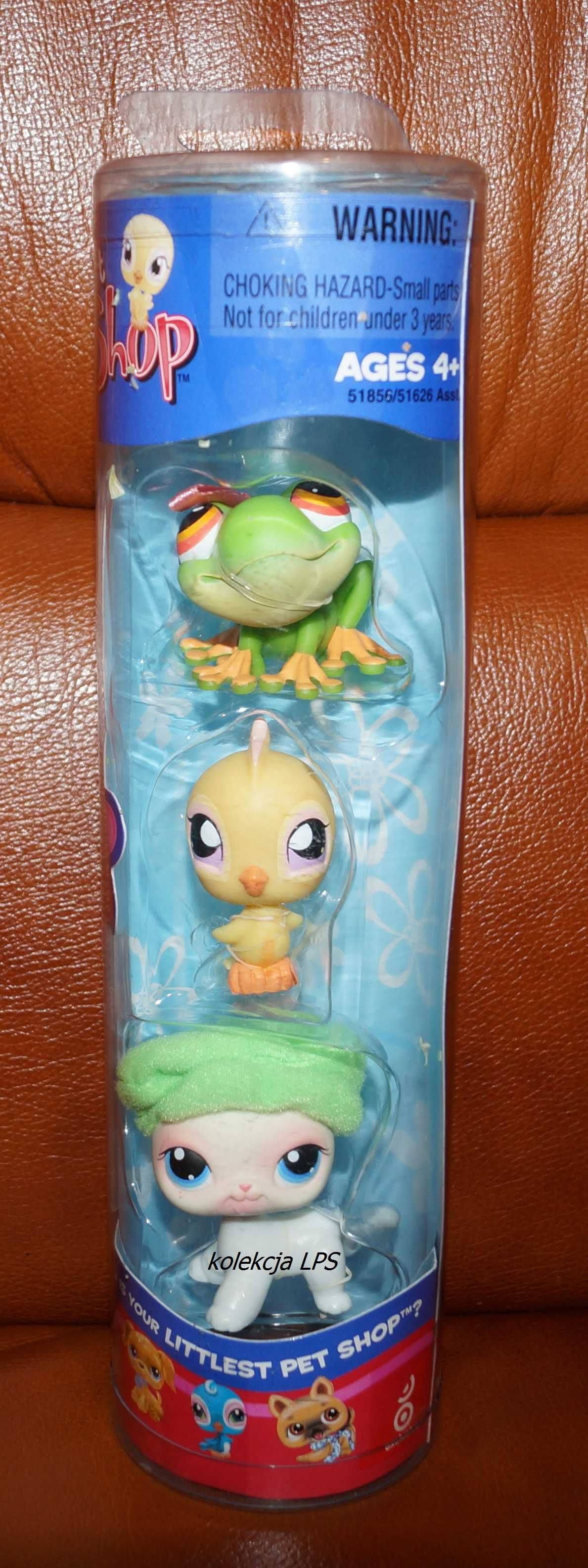 LPS shorthair #64 ZESTAW Littlest Pet Shop oryginalny #50 żaba papuga