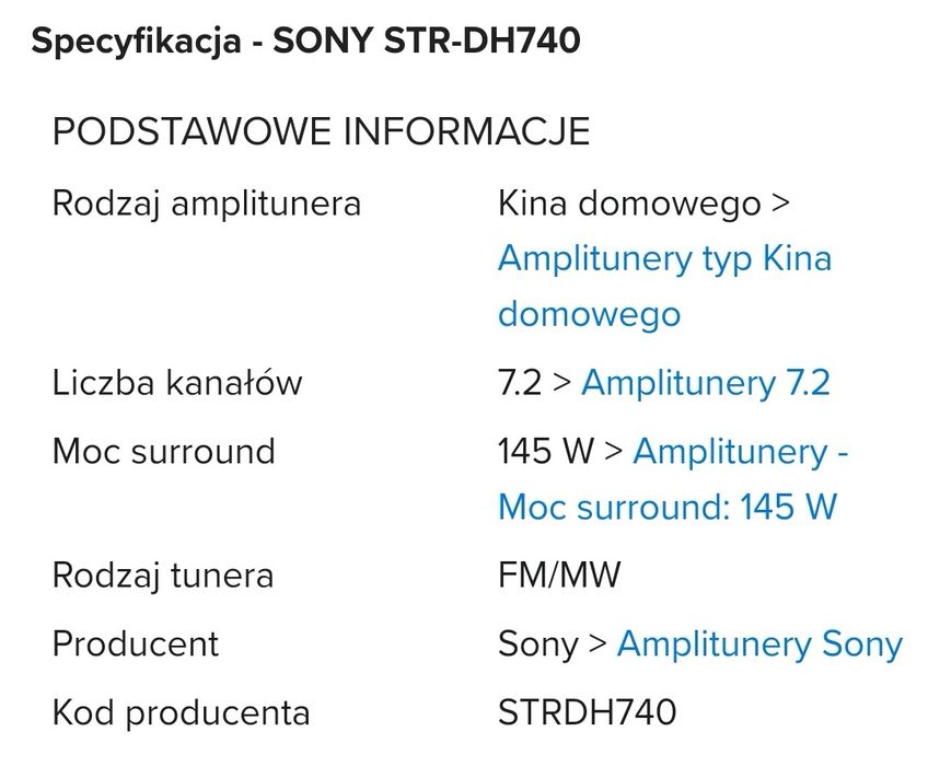 Zestaw kina domowego Sony plus głośniki pure acoustic