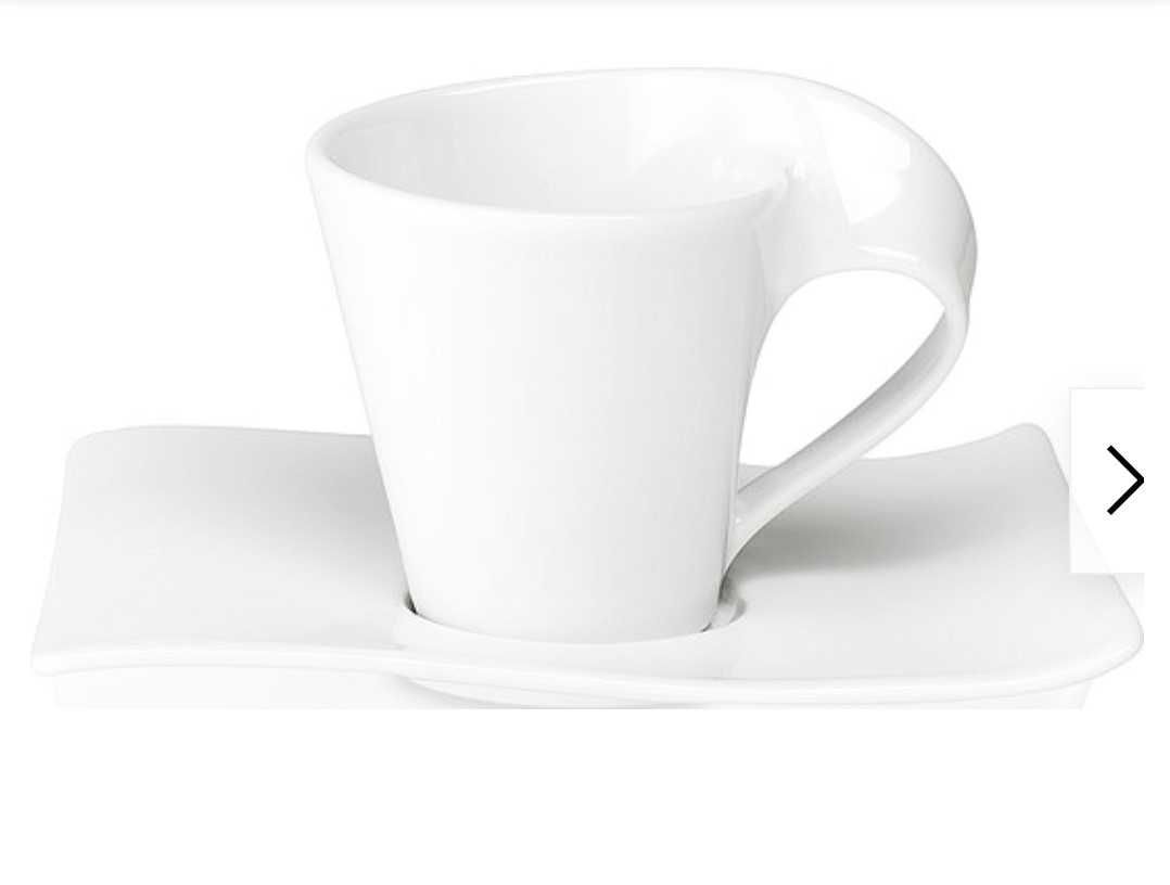 Villeroy & Boch filiżanka ze spodkiem porcelana do espresso asymetrycz