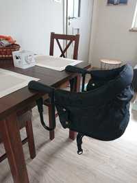Krzesło dla dziecka do stołu dostawne na stół z pokrowcem + pasy