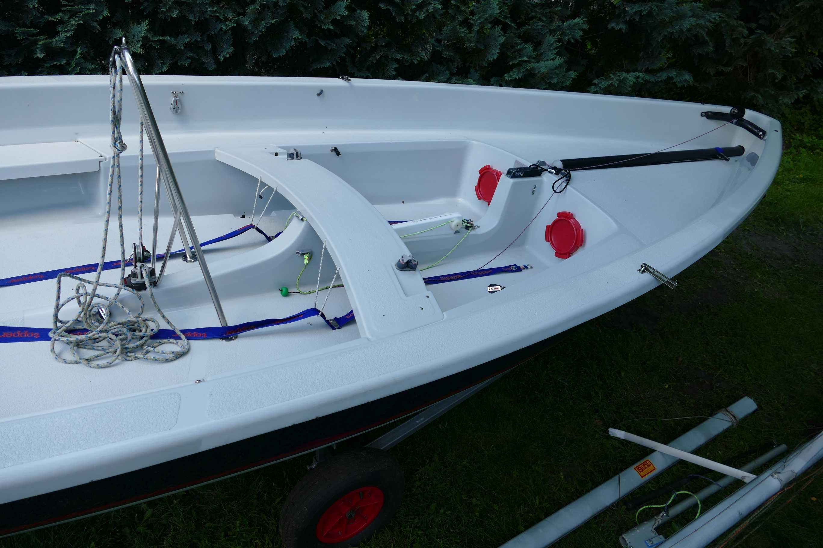 Łódź żaglowa żaglówka Topper Sport 16 + wózek slipowy