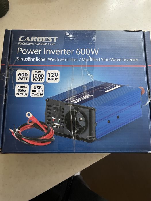 Інвертер (инвертор) Carbest Power Inverter 600W перетворювач напруги
