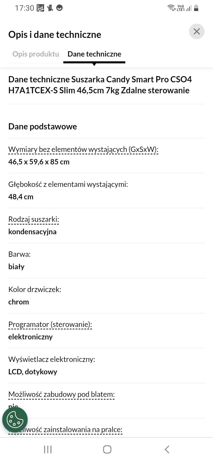 Suszarka do ubrań slim CANDY Smart Pro