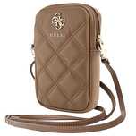 Torebka Guess Zip Quilted 4G - brązowa