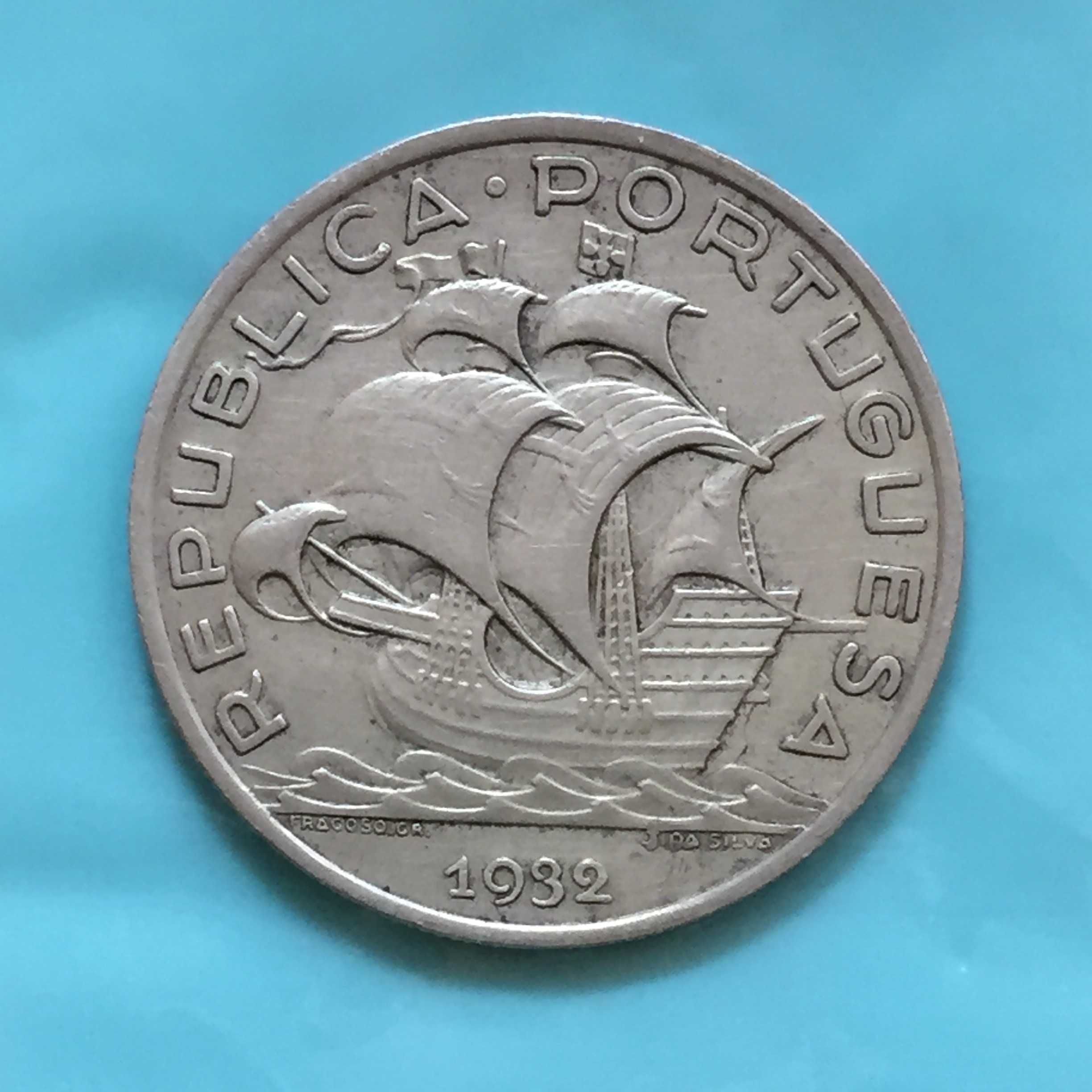 10 escudos 1932 - prata