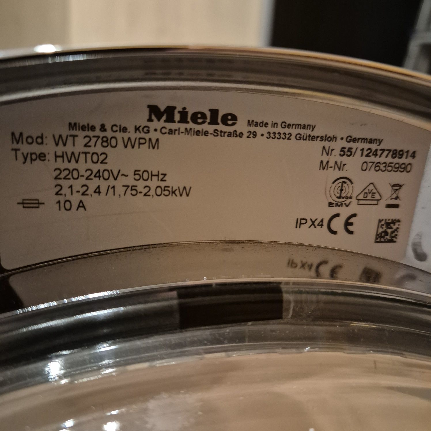 Pralko- suszarka Miele WT 2780 WPM