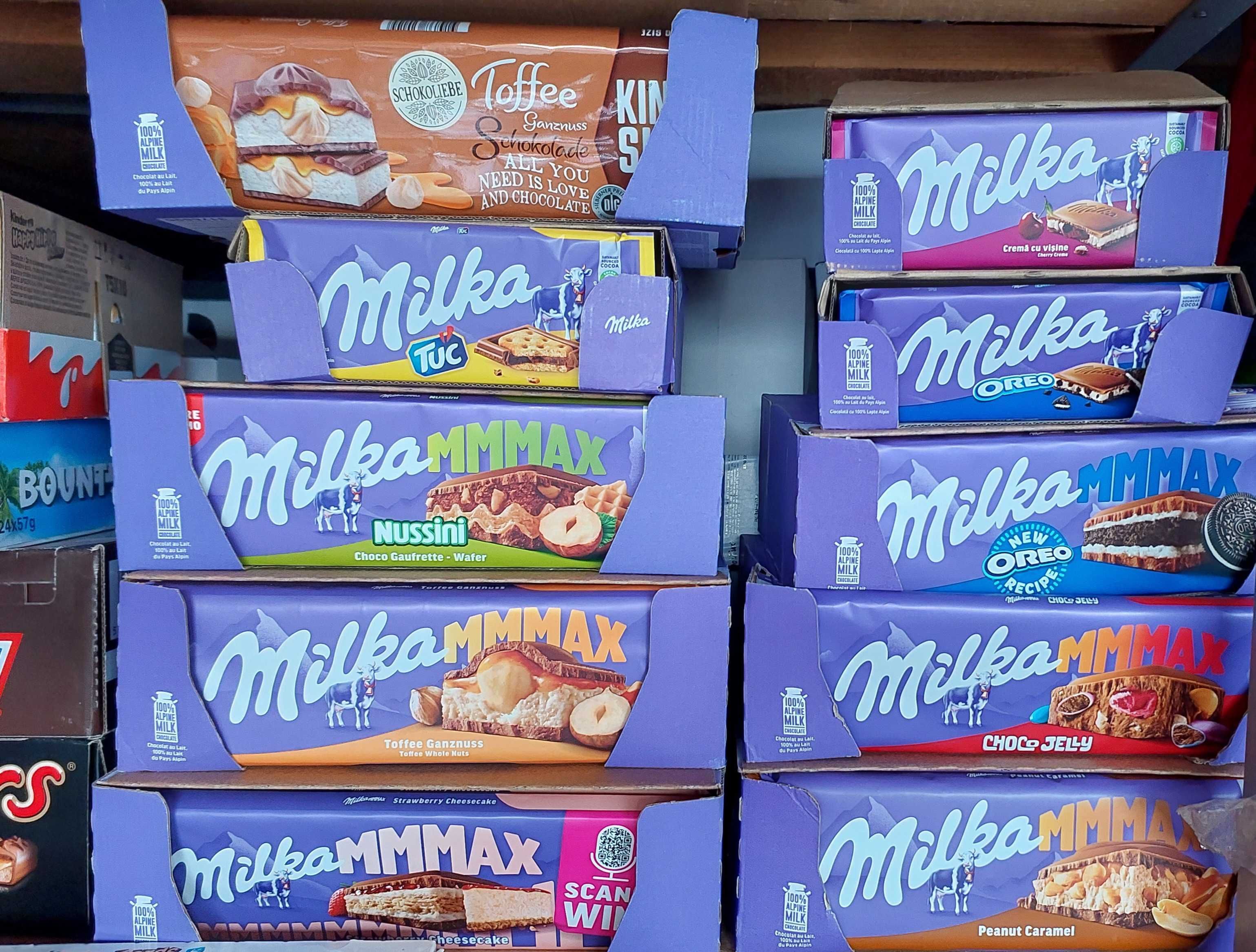 Milka Шоколад (велика, мала) 300г. 100г. в асортименті (мілка, милка)