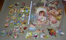 Cromos Antigos do seculo XIX, Colagens Recortes, Scrapbook