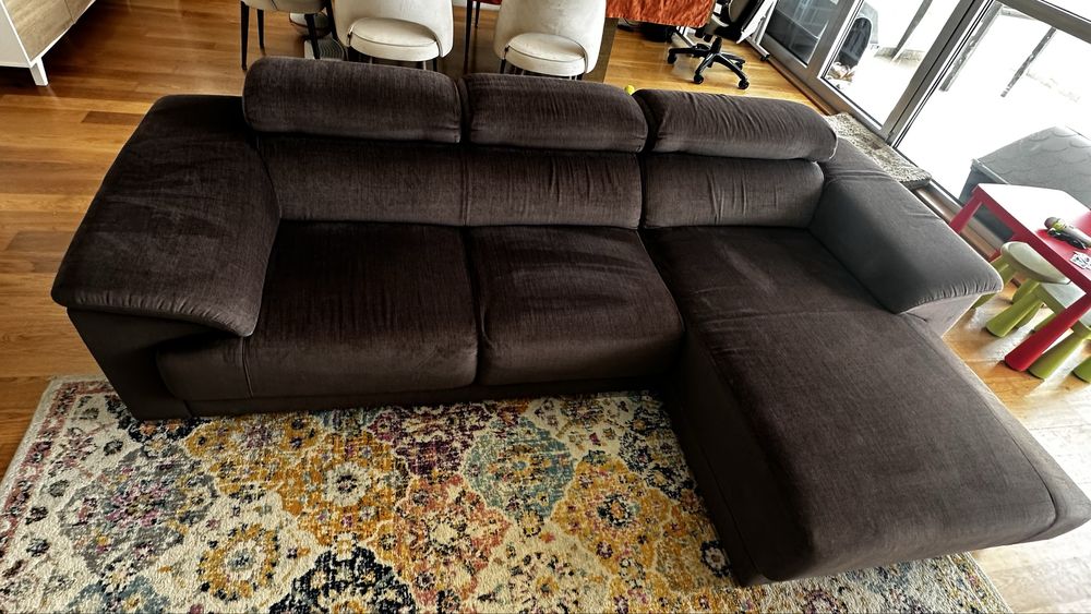 Sofa com Chaise cinza