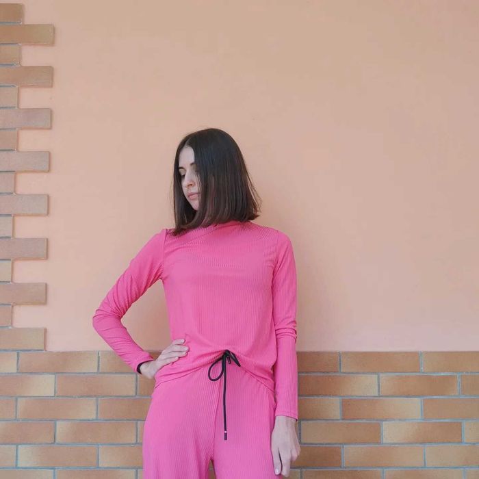 Розовый костюм Candy´s в рубчик