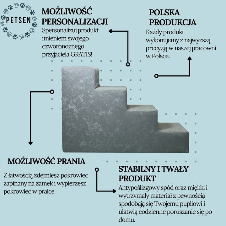 Schody Schodki Dla Psa 4 Stopnie Grawer Gratis