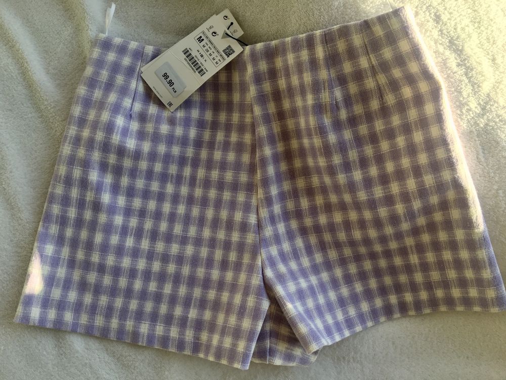 Szorty spodenki zara w kratę vichy hit sezonu rozm M 38