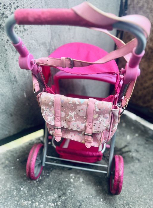 Большая кукольная коляска и сумка в подарок