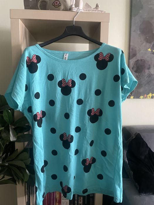 Nowa bluzka damska z myszka miki seledynowy oversize