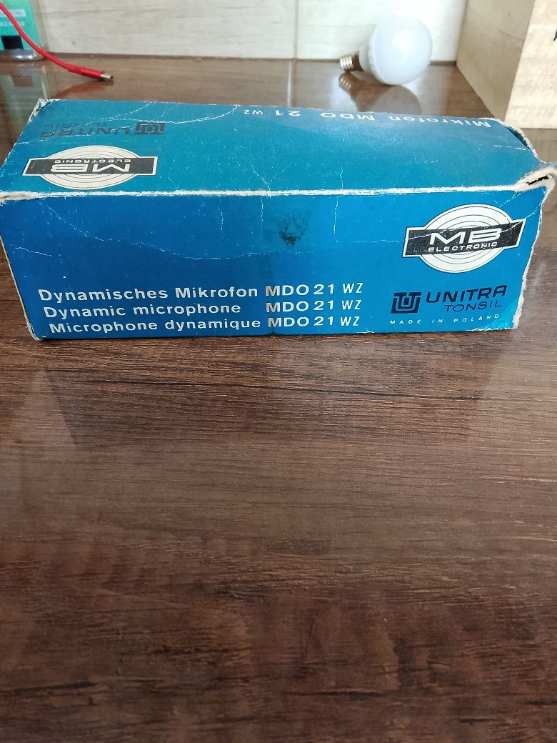 Mikrofon Dynamiczny UNITRA Tonsil MDO 21 Wz ... Komplet Box
