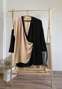 Комбинированная блуза с рукавом Zara размер L/XL