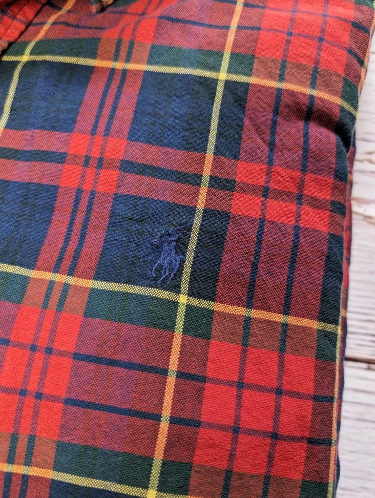 Czerwona flanelowa koszula w kratę Polo Ralph Lauren slim fit