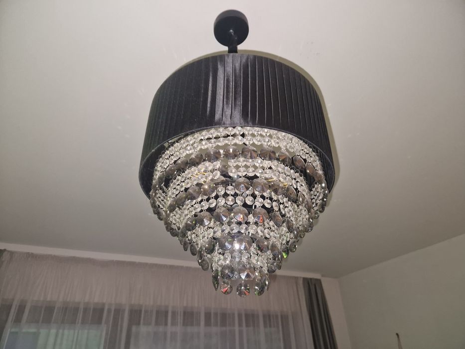 Lampa do salonu żyrandol z kryształkami