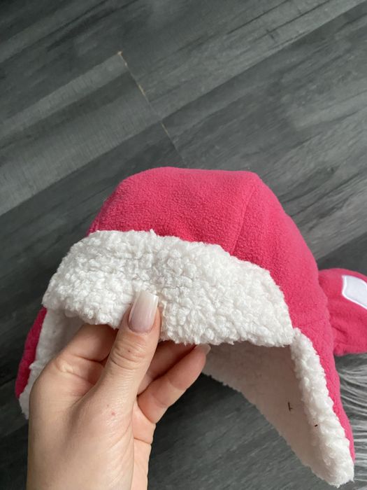 George 62-68 cm 3-6 mies zimowy komplet czapka uszatka rękawiczki 2w1