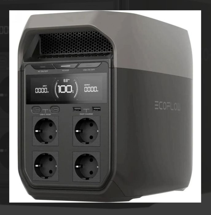 Зарядна станція EcoFlow Delta 3, 1800 Вт, 1024 Вт*год
