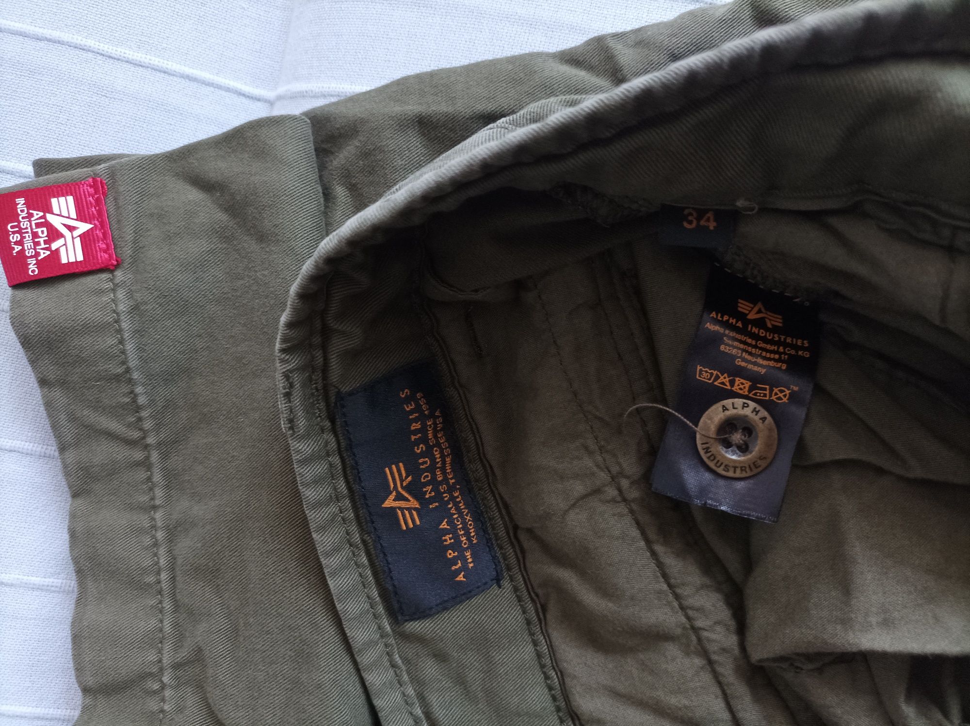 Spodnie Alpha industries bojówki M/L