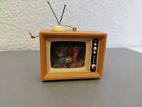 Bombka diorama telewizorek vintage retro prl