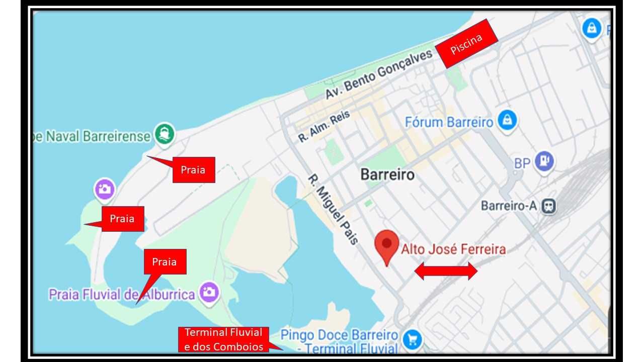 Moradia Térrea, T1, Barreiro Centro (Junto ao cais  Fluvial)