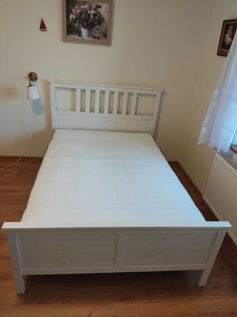 Łóżko Ikea Hemnes 120x200 biała bejca z materacem HÖVÅG.