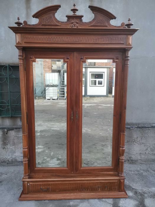 *Eklektyczna szafa dwudrzwiowa z lustrami 1900r.*transport