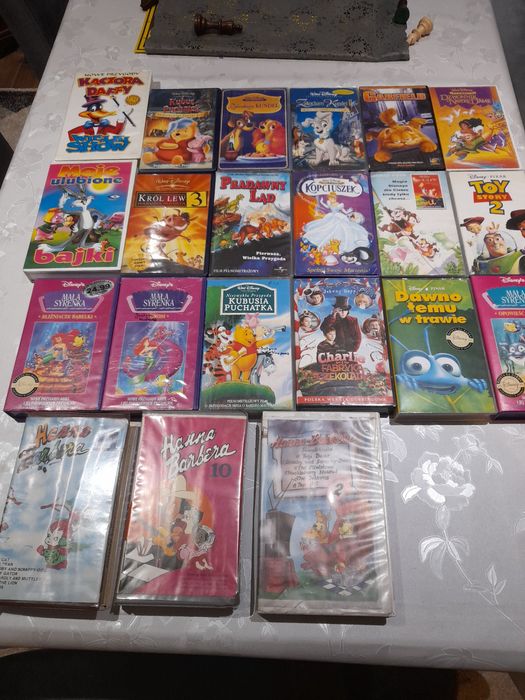 Duży zestaw kasety vhs Disney i Hanna Barbera