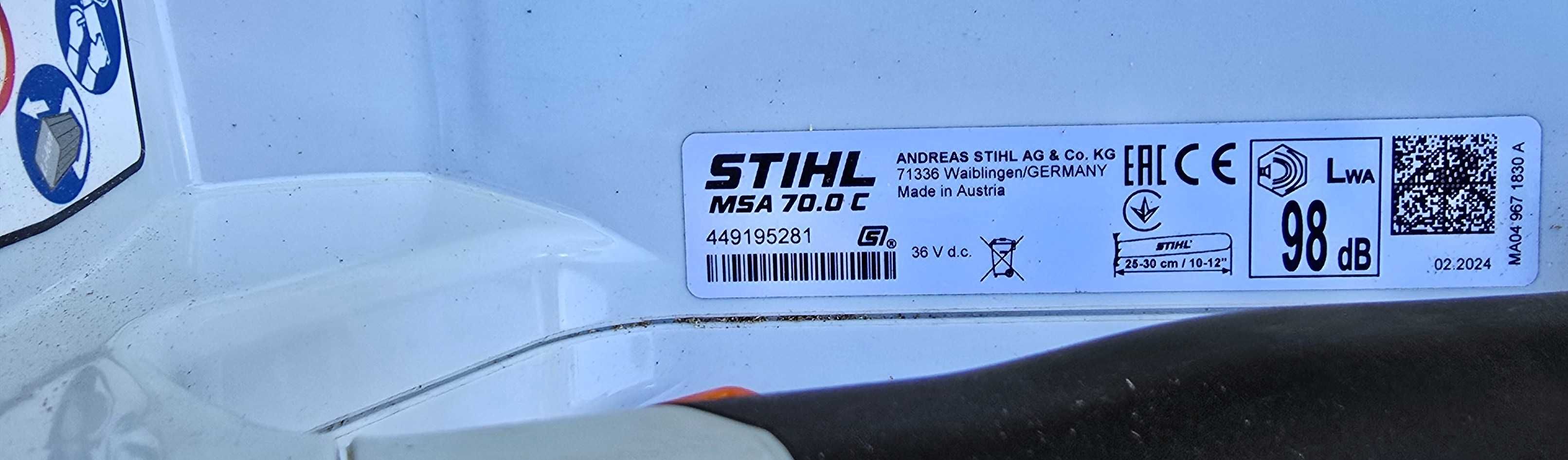 Piła łańcuchowa Stihl MSA 70.0 C