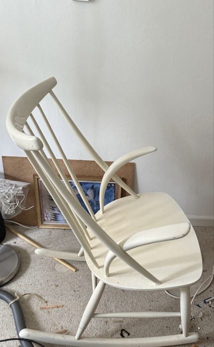 Fotel bujany dunski design Wikkelso Niels Eilersen lata 50