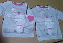 Bluza dla bliźniaczek bluzy r.74-80