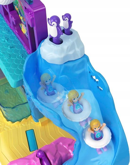 polly pocket aquapark ze zjedżalnią wody plac zabaw minilalki auto
