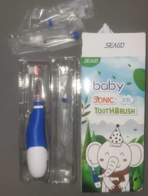 Зубная щетка для детей электрическая на батарейках.