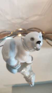 Łomonosow figurka porcelana niedźwiadek