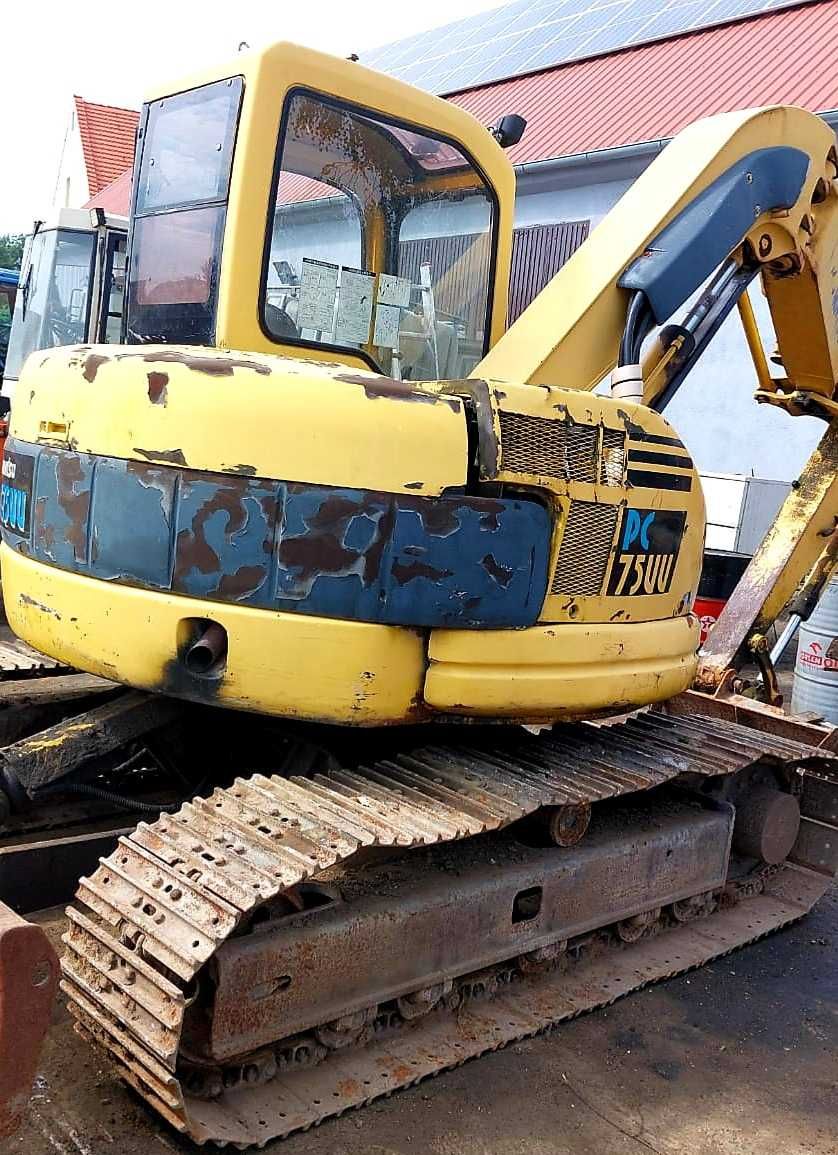 koparka komatsu pc 75 pw 75 części kabina łyżka reduktor zwolnica