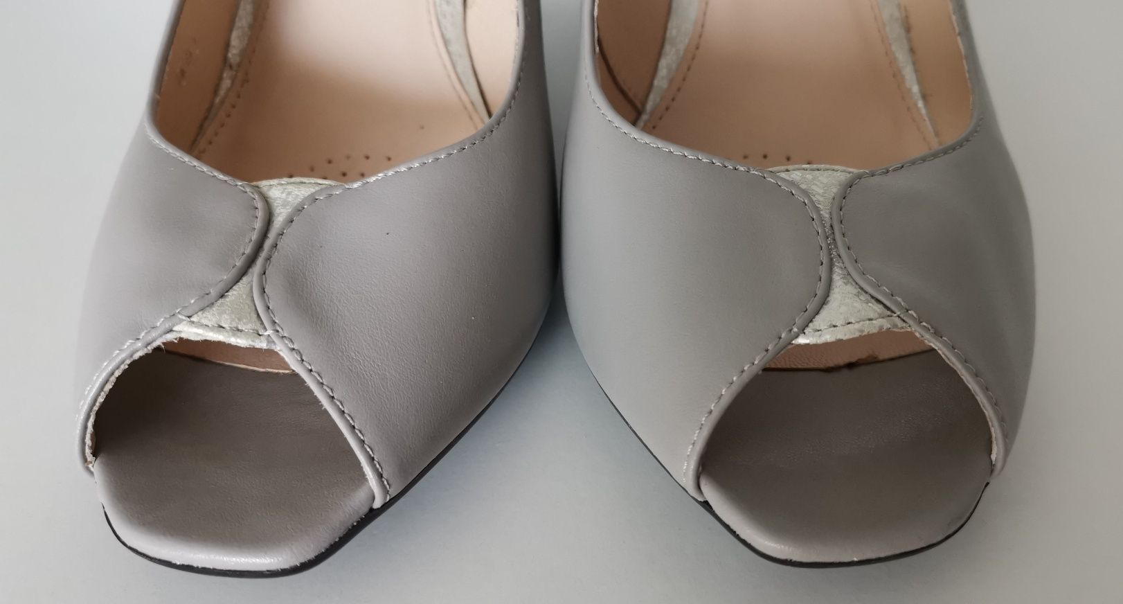 Buty Marco Shoes szare r. 40 czółenka sandały