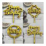Набір топперів Наррy Birthday з 4 шт.