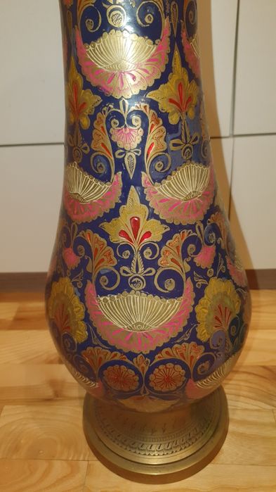 Oryginalny zabytkowy piękny indyjski wazon