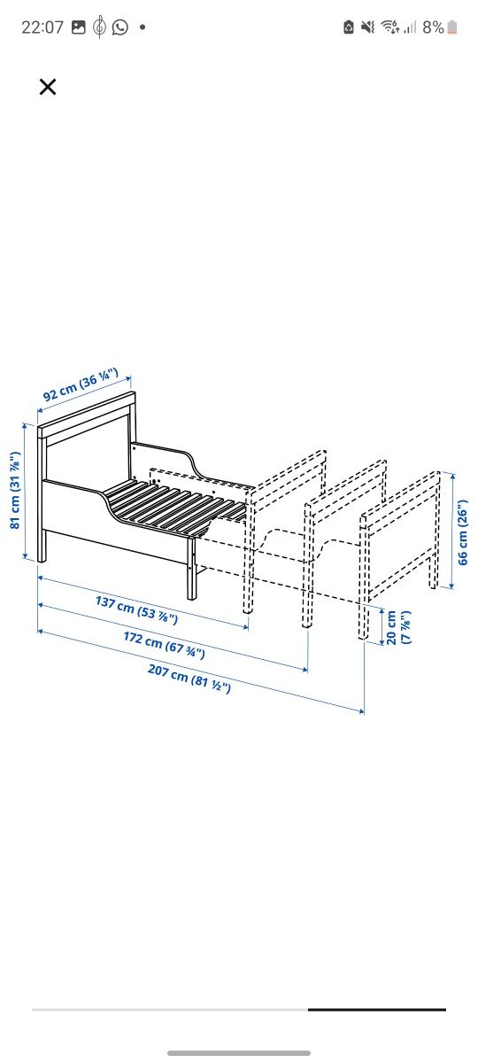 Łóżko Ikea Sundvik