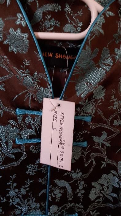 casaco chinês de seda - novo