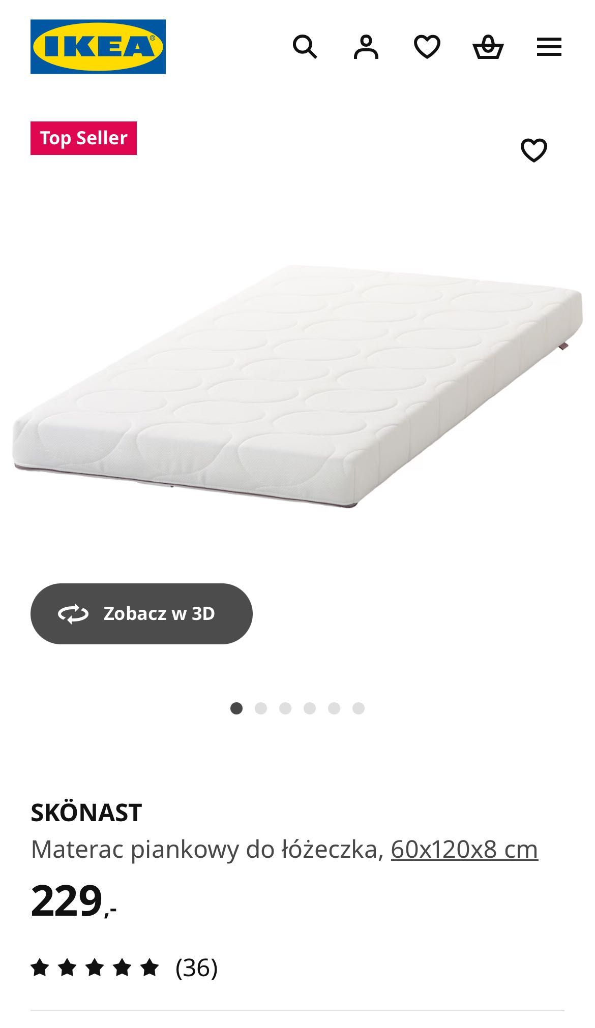 Łóżeczko z materacem