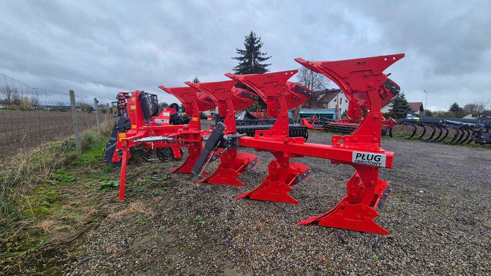 Pług obrotowy POM 4 skibowy 3+1 stal borowa automatyczna belka od ręki