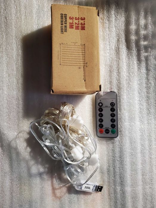 LED гірлянда "штора" світильник USB/ЮСБ  DC 5V 3*2м/3*3м