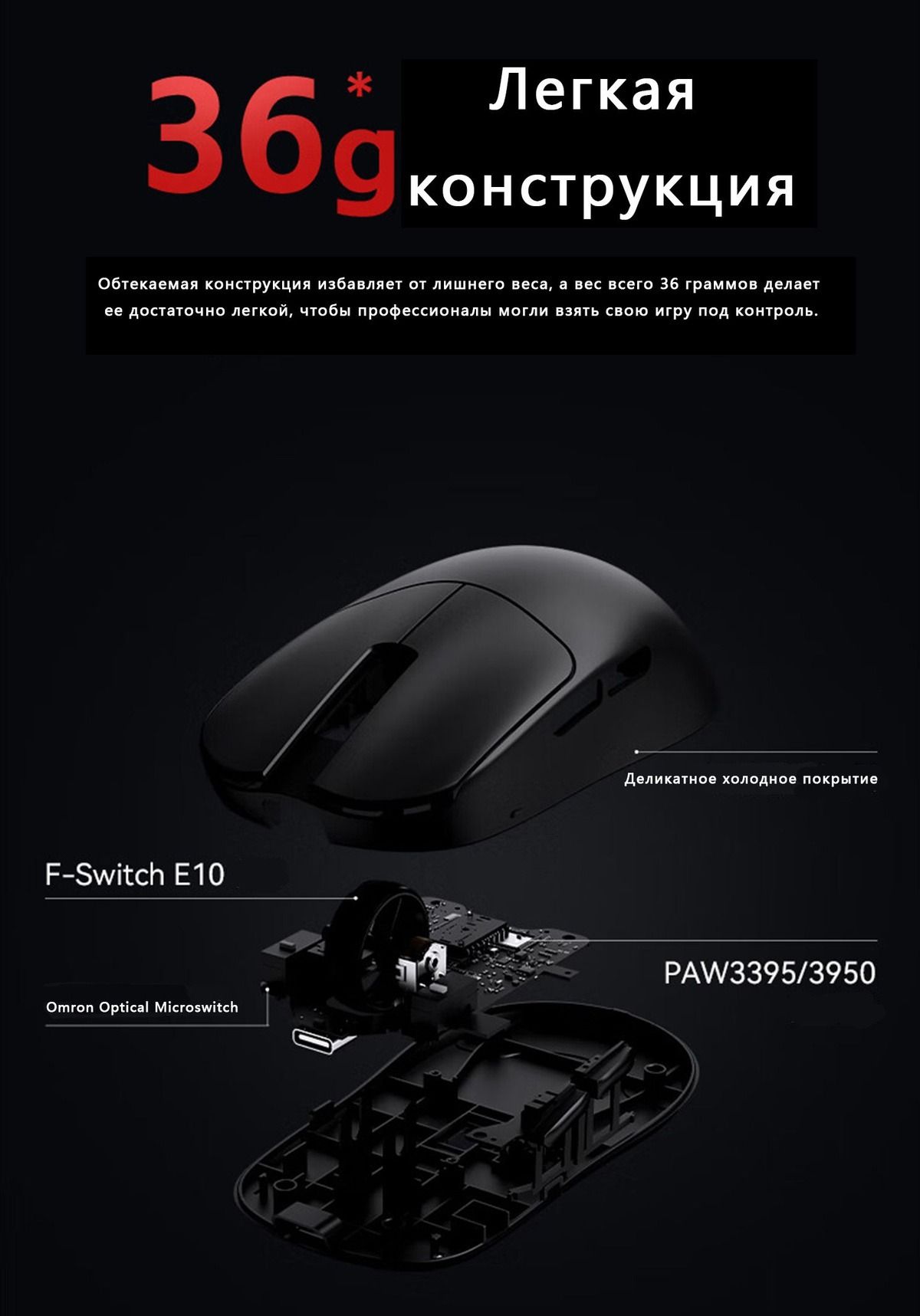 VXE Mad R 8000hz игровая беспроводная мышь PAW3395 Nordic 52840