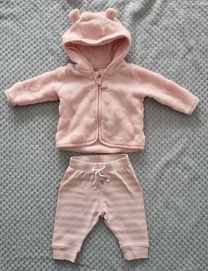 Komplet niemowlęcy dla dziewczynki Bluza + Spodnie rozm. 56 / H&M