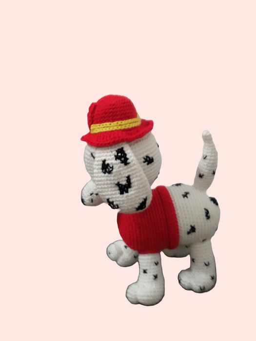 Cão Dálmata (Marshall) em croché - Feito à Mão e Personalizável