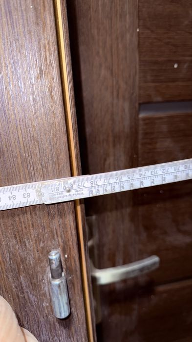 Drzwi Drewniane wewnętrzne 80cm ciężkie brązowe lewe z framugą - 2 szt