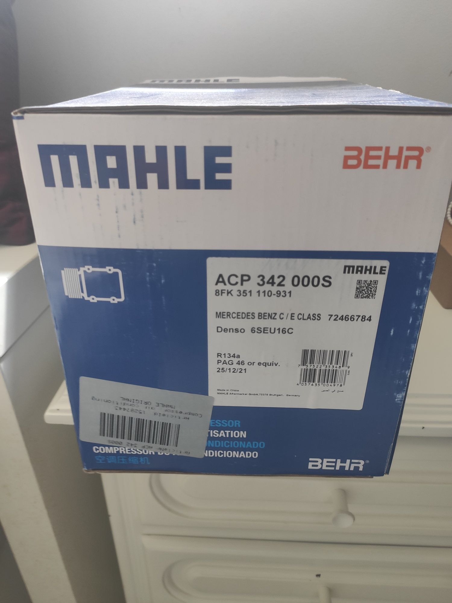 Mercedes Compressor de ar condicionado NOVO W 204
